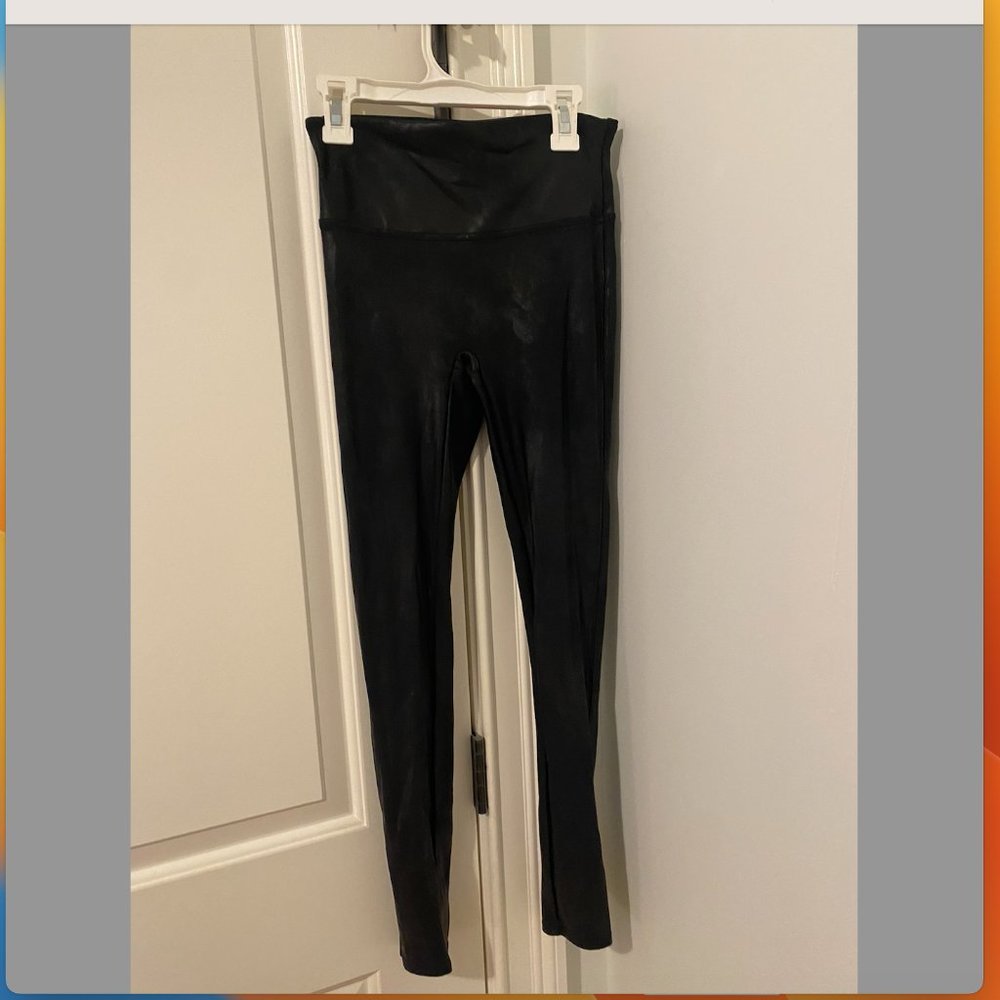 Faux Leather Spanx Leggings- Small